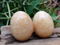 Polished Honey Aragonite Gemstone Eggs - Sold Per Item - From Namibia