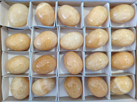 Polished Honey Aragonite Gemstone Eggs - Sold Per Item - From Namibia