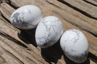 Polished Howlite Gemstone Eggs x 7 From Zimbabwe