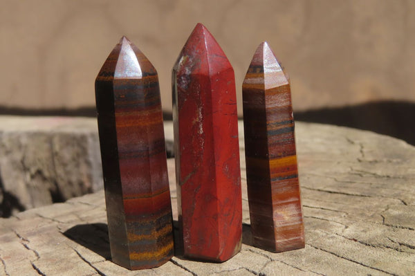 Polished Tiger Iron Jasper Points x 20 From South Africa