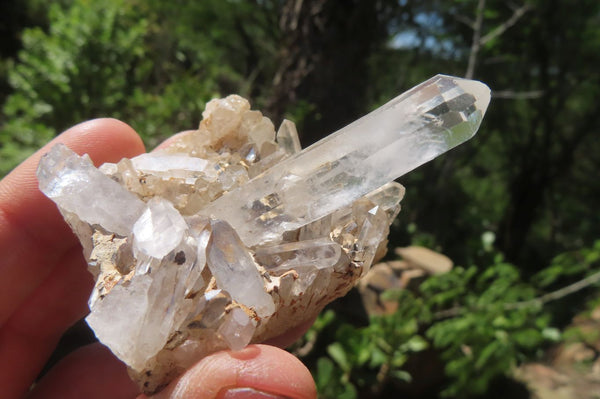 Natural Clear Quartz Clusters x 35 From Madagascar