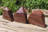 Polished Tiger Iron Jasper Points x 6 From South Africa