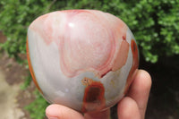 Polished On One Side Polychrome Jasper Nodules x 6 From Mahajanga, Madagascar