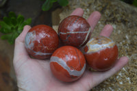 Polished Red Jasper Sphere-Balls - Sold Per Item - From Northern Cape, South Africa