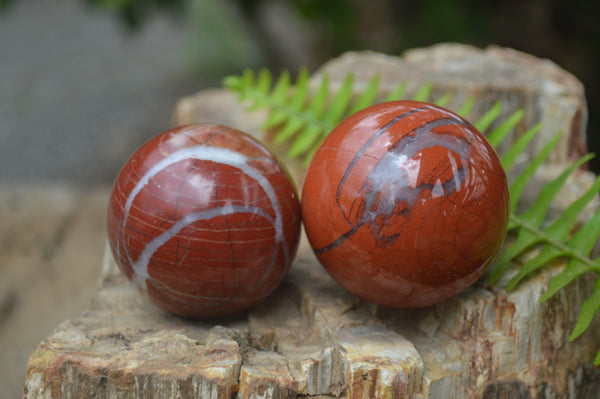 Polished Red Jasper Sphere-Balls - Sold Per Item - From Northern Cape, South Africa