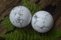 Polished Lightning Strike Howlite Sphere-Balls - Sold Per Item - From Zimbabwe