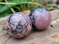 Polished Rhodonite Sphere-Balls - Sold Per Item - From Madagascar