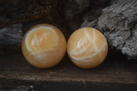 Polished Honey Aragonite Gemstone Sphere-Balls - Sold Per Item - From Ais-Ais Namibia