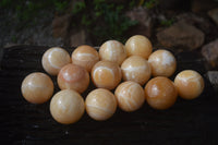 Polished Honey Aragonite Gemstone Sphere-Balls - Sold Per Item - From Ais-Ais Namibia