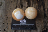 Polished Honey Aragonite Gemstone Sphere-Balls - Sold Per Item - From Ais-Ais Namibia