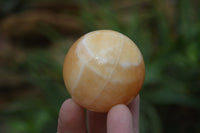 Polished Honey Aragonite Gemstone Sphere-Balls - Sold Per Item - From Ais-Ais Namibia