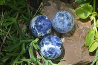 Polished Blue Sodalite Sphere-Balls - Sold Per Item - From Kunene River, Namibia