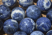 Polished Blue Sodalite Sphere-Balls - Sold Per Item - From Kunene River, Namibia