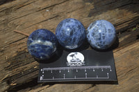 Polished Blue Sodalite Sphere-Balls - Sold Per Item - From Kunene River, Namibia