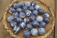 Polished Blue Sodalite Sphere-Balls - Sold Per Item - From Kunene River, Namibia