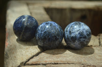 Polished Blue Sodalite Sphere-Balls - Sold Per Item - From Kunene River, Namibia