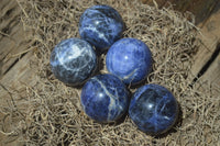 Polished Blue Sodalite Sphere-Balls - Sold Per Item - From Kunene River, Namibia