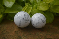 Polished Lightning Strike Magnesite - Howlite Sphere-Balls - Sold Per Item - From Zimbabwe