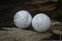 Polished Lightning Strike Magnesite - Howlite Sphere-Balls - Sold Per Item - From Zimbabwe