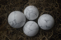 Polished Lightning Strike Magnesite - Howlite Sphere-Balls - Sold Per Item - From Zimbabwe