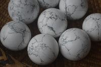 Polished Lightning Strike Magnesite - Howlite Sphere-Balls - Sold Per Item - From Zimbabwe