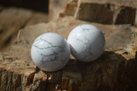 Polished Lightning Strike Magnesite - Howlite Sphere-Balls - Sold Per Item - From Zimbabwe