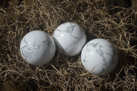 Polished Lightning Strike Magnesite - Howlite Sphere-Balls - Sold Per Item - From Zimbabwe