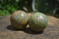 Polished Unakite Sphere-Balls - Sold Per Item - From Messina, South Africa