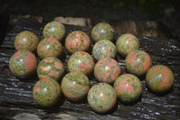 Polished Unakite Sphere-Balls - Sold Per Item - From Messina, South Africa