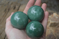 Polished Small Green Quartz Sphere-Balls - Sold Per Item - From Zimbabwe