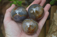 Polished Translucent Banded Agate Sphere-Balls - Sold Per Item - From Madagascar