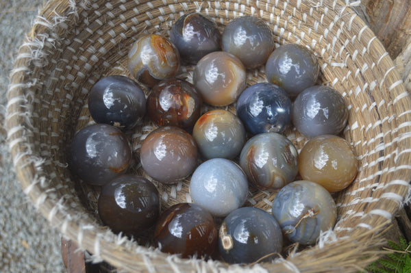 Polished Translucent Banded Agate Sphere-Balls - Sold Per Item - From Madagascar