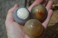 Polished Translucent Banded Agate Sphere-Balls - Sold Per Item - From Madagascar