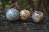 Polished Translucent Banded Agate Sphere-Balls - Sold Per Item - From Madagascar