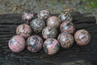 Polished Medium Rhodonite Sphere-Balls - Sold Per Item - From Madagascar