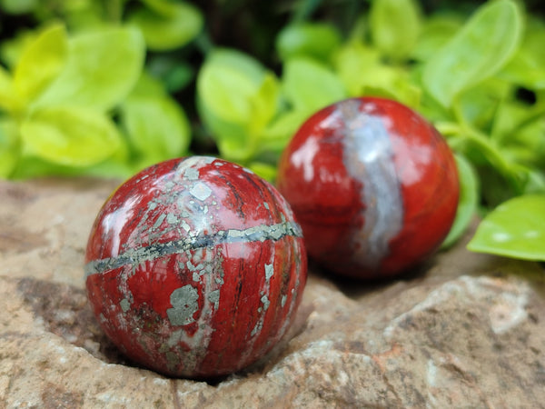 Polished Red Jasper Sphere-Balls - Sold Per Item - From Northern Cape, South Africa