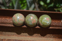 Polished Small Unakite Sphere-Balls - Sold Per Item - From Messina, South Africa