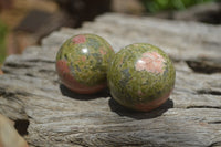 Polished Small Unakite Sphere-Balls - Sold Per Item - From Messina, South Africa