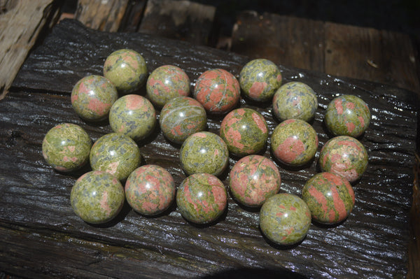 Polished Small Unakite Sphere-Balls - Sold Per Item - From Messina, South Africa