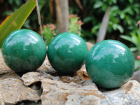 Polished Green Quartz Sphere-Balls - Sold Per Item - From Zimbabwe