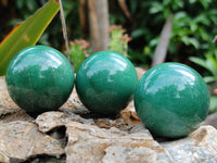 Polished Green Quartz Sphere-Balls - Sold Per Item - From Zimbabwe