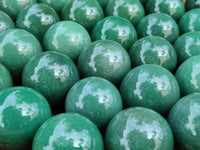 Polished Green Quartz Sphere-Balls - Sold Per Item - From Zimbabwe