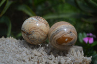 Polished Medium Namibian Desert Picture Stone Jasper Sphere-Balls - Sold Per Item - From Namibia