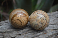 Polished Medium Namibian Desert Picture Stone Jasper Sphere-Balls - Sold Per Item - From Namibia