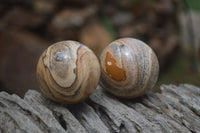 Polished Medium Namibian Desert Picture Stone Jasper Sphere-Balls - Sold Per Item - From Namibia