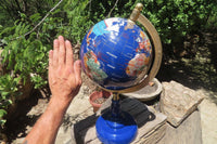 Polished Lapis Lazuli World Globe x 1 From China