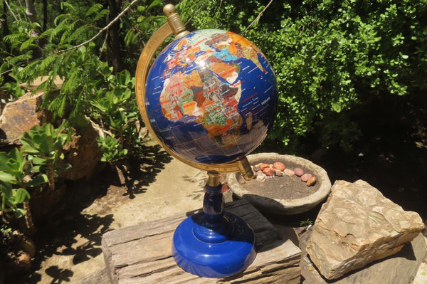 Polished Lapis Lazuli World Globe x 1 From China