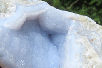 Natural Blue Lace Agate Geode Specimens x 2 From Malawi