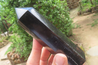 Polished Black Basalt Points x 6 From Antsirabe, Madagascar