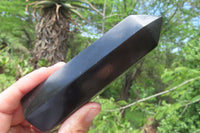 Polished Black Basalt Points x 6 From Antsirabe, Madagascar